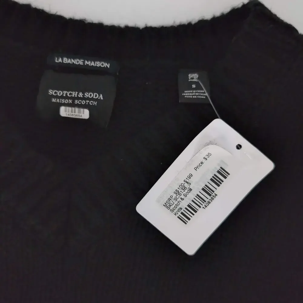 Scotch & Soda La Bande Maison Black Purple Fair Isle Wool Blend Sweater - Size S - Picture 6 of 14